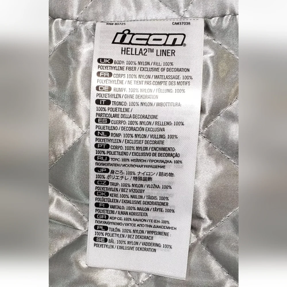 Icon Jacket Hella 2 Motorcycle Riding Jacket, Size Large *NEW!* - Picture 8 of 9